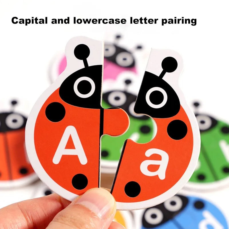 Wooden Ladybug Alphabet Matching Puzzle