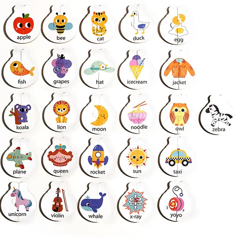 Wooden Ladybug Alphabet Matching Puzzle