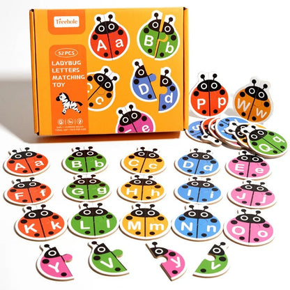 Wooden Ladybug Alphabet Matching Puzzle